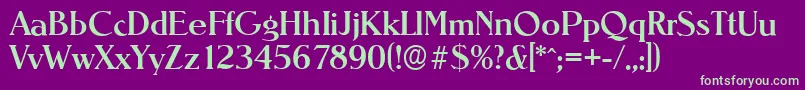 NevadaserialMediumRegular Font – Green Fonts on Purple Background