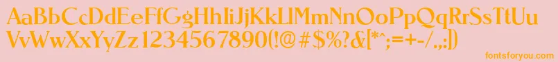 NevadaserialMediumRegular Font – Orange Fonts on Pink Background