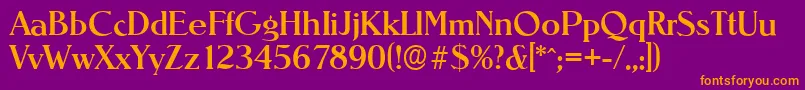 NevadaserialMediumRegular Font – Orange Fonts on Purple Background