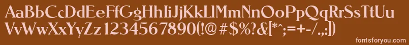 NevadaserialMediumRegular Font – Pink Fonts on Brown Background