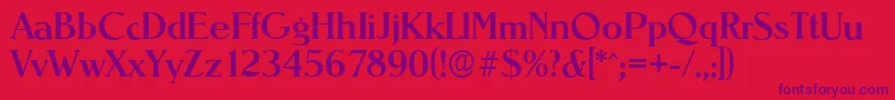 NevadaserialMediumRegular Font – Purple Fonts on Red Background