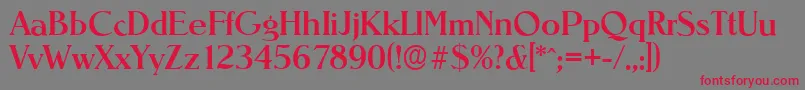 NevadaserialMediumRegular Font – Red Fonts on Gray Background