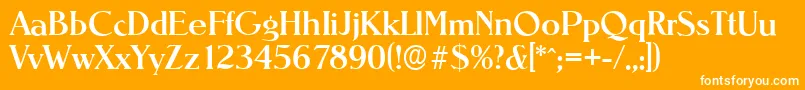 NevadaserialMediumRegular Font – White Fonts on Orange Background
