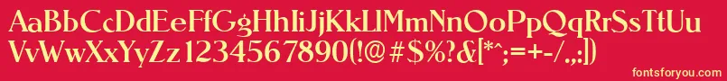 NevadaserialMediumRegular Font – Yellow Fonts on Red Background