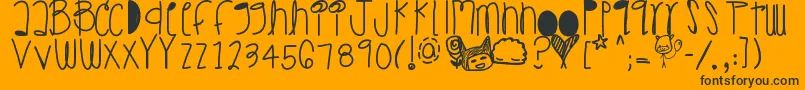 Burningdesire Font – Black Fonts on Orange Background