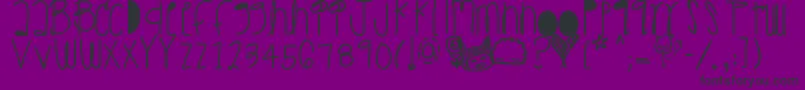 Burningdesire Font – Black Fonts on Purple Background