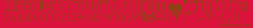 Burningdesire Font – Brown Fonts on Red Background