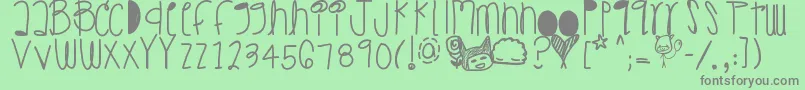 Шрифт Burningdesire – серые шрифты на зелёном фоне