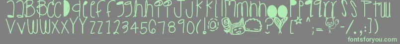 Шрифт Burningdesire – зелёные шрифты на сером фоне