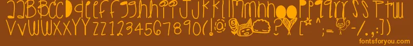 Burningdesire Font – Orange Fonts on Brown Background