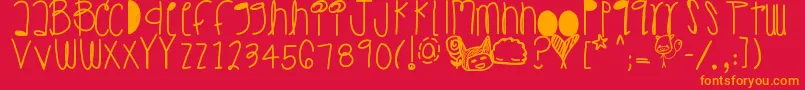 Burningdesire Font – Orange Fonts on Red Background