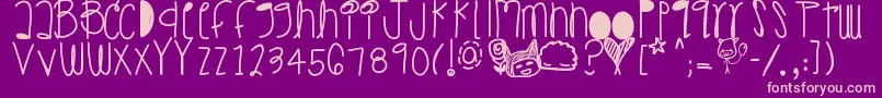 Burningdesire Font – Pink Fonts on Purple Background