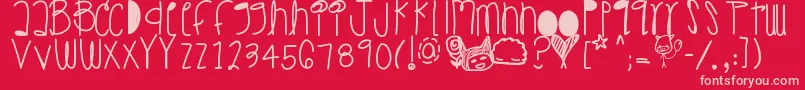 Burningdesire Font – Pink Fonts on Red Background