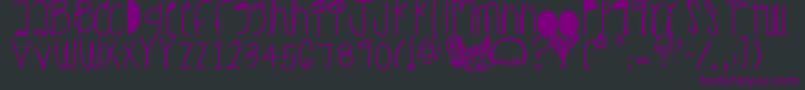 Burningdesire Font – Purple Fonts on Black Background