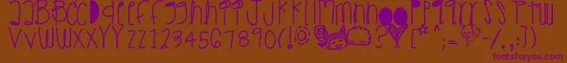 Burningdesire Font – Purple Fonts on Brown Background