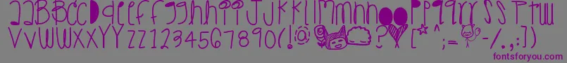 Burningdesire Font – Purple Fonts on Gray Background