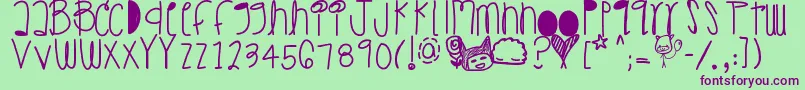 Burningdesire Font – Purple Fonts on Green Background