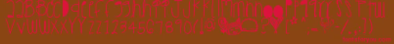 Burningdesire Font – Red Fonts on Brown Background