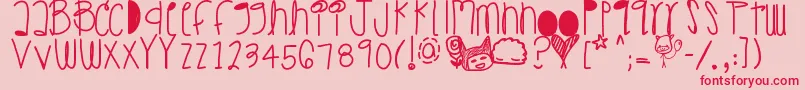 Burningdesire Font – Red Fonts on Pink Background