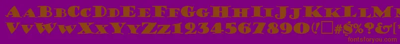 PorterLilKaps Font – Brown Fonts on Purple Background