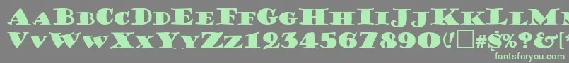 PorterLilKaps Font – Green Fonts on Gray Background