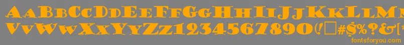 Police PorterLilKaps – polices orange sur fond gris