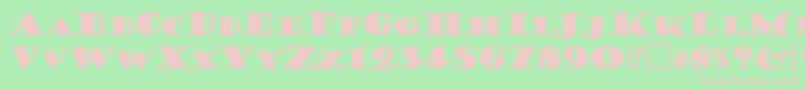 PorterLilKaps Font – Pink Fonts on Green Background