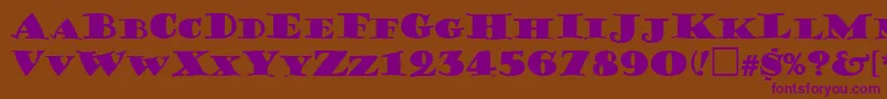 PorterLilKaps Font – Purple Fonts on Brown Background