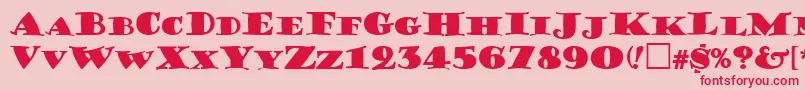 PorterLilKaps Font – Red Fonts on Pink Background