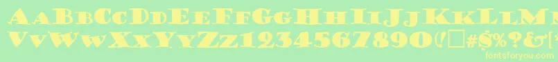 PorterLilKaps Font – Yellow Fonts on Green Background