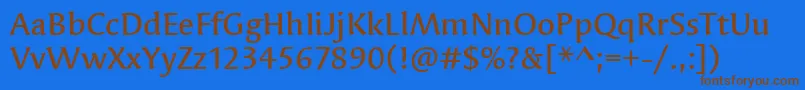 SyndorItcMedium Font – Brown Fonts on Blue Background