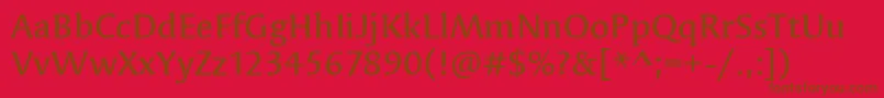 SyndorItcMedium Font – Brown Fonts on Red Background