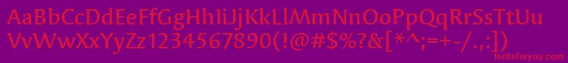 SyndorItcMedium Font – Red Fonts on Purple Background