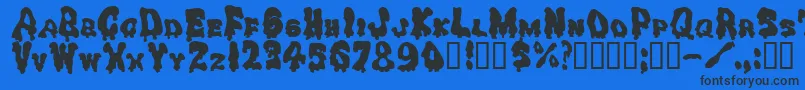 Drippinggoo Font – Black Fonts on Blue Background