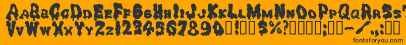 Drippinggoo Font – Black Fonts on Orange Background