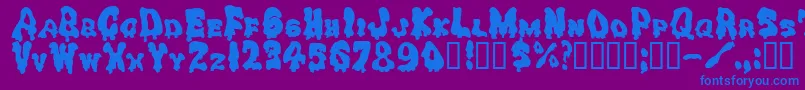 Drippinggoo Font – Blue Fonts on Purple Background