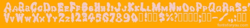 Drippinggoo Font – Pink Fonts on Orange Background