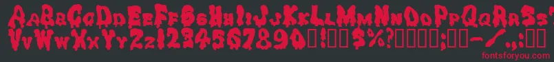 Drippinggoo Font – Red Fonts on Black Background