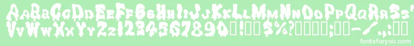 Drippinggoo Font – White Fonts on Green Background