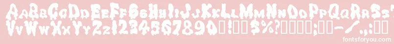 Drippinggoo Font – White Fonts on Pink Background