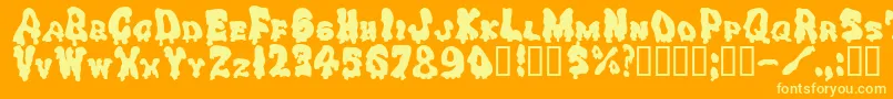 Drippinggoo Font – Yellow Fonts on Orange Background