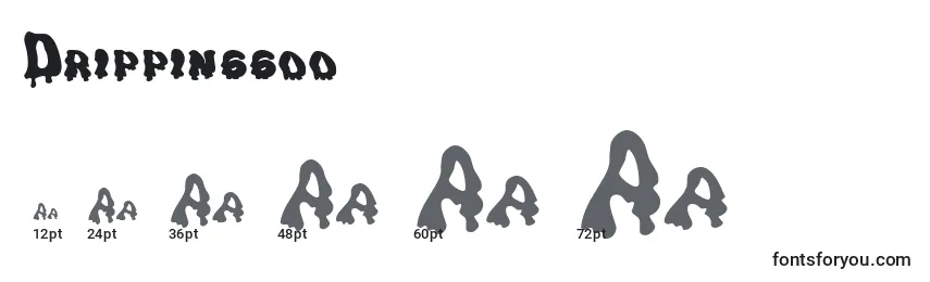 Drippinggoo Font Sizes