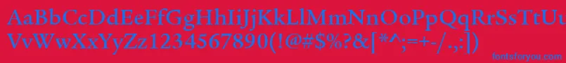 LegacySerifItcMedium Font – Blue Fonts on Red Background