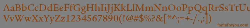 Шрифт LegacySerifItcMedium – коричневые шрифты на сером фоне