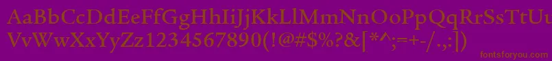 LegacySerifItcMedium Font – Brown Fonts on Purple Background