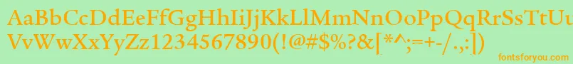 LegacySerifItcMedium Font – Orange Fonts on Green Background