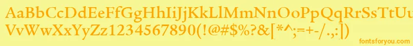 LegacySerifItcMedium Font – Orange Fonts on Yellow Background