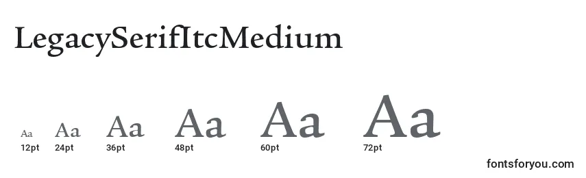 LegacySerifItcMedium Font Sizes