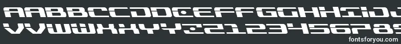 Troopersexpandleft-fontti – valkoiset fontit mustalla taustalla