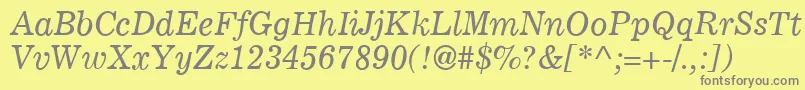 fuente C795RomanItalic – Fuentes Grises Sobre Fondo Amarillo